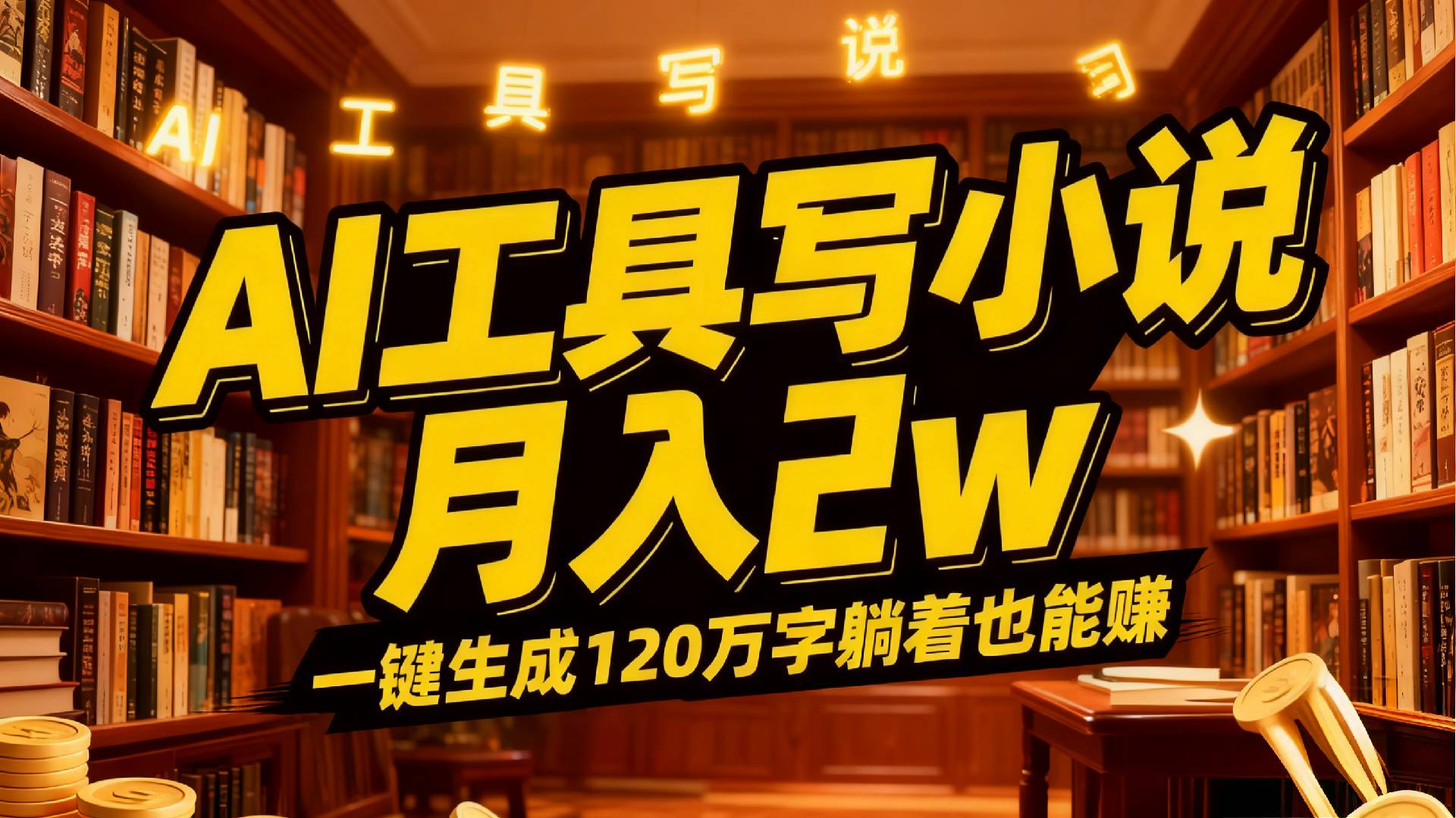2026年AI工具写小说,一键生成120万字，躺着也能赚，月入2w+(1)