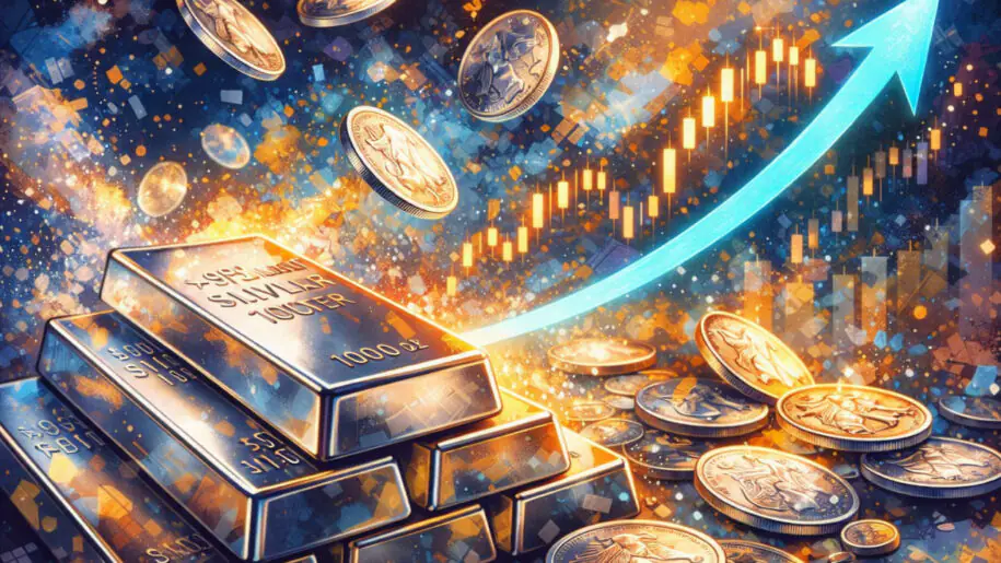 白银价格创历史新高，而黄金价格则保持稳定。(2)