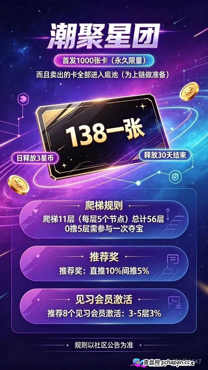 潮聚星团推“0撸”夺宝,百人拼团抽1人,未凑齐扣5%退积分,这哪是福利是拿你本金开赌。